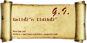 Gellén Ildikó névjegykártya