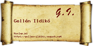 Gellén Ildikó névjegykártya